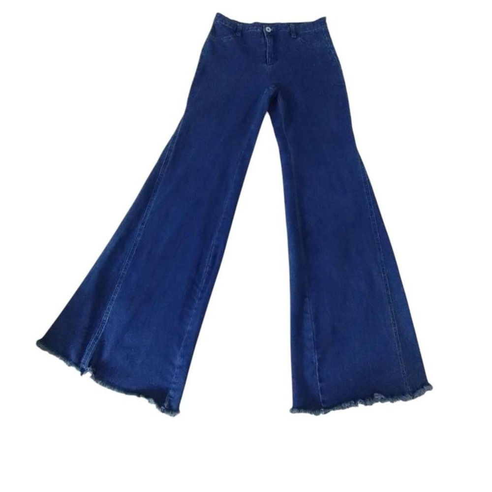 Flying Tomato Women's Girlhoodcore Grungcore Denim Flare Leg Jeans size L